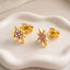 StarFlower Gold Stud Earrings - Bloom