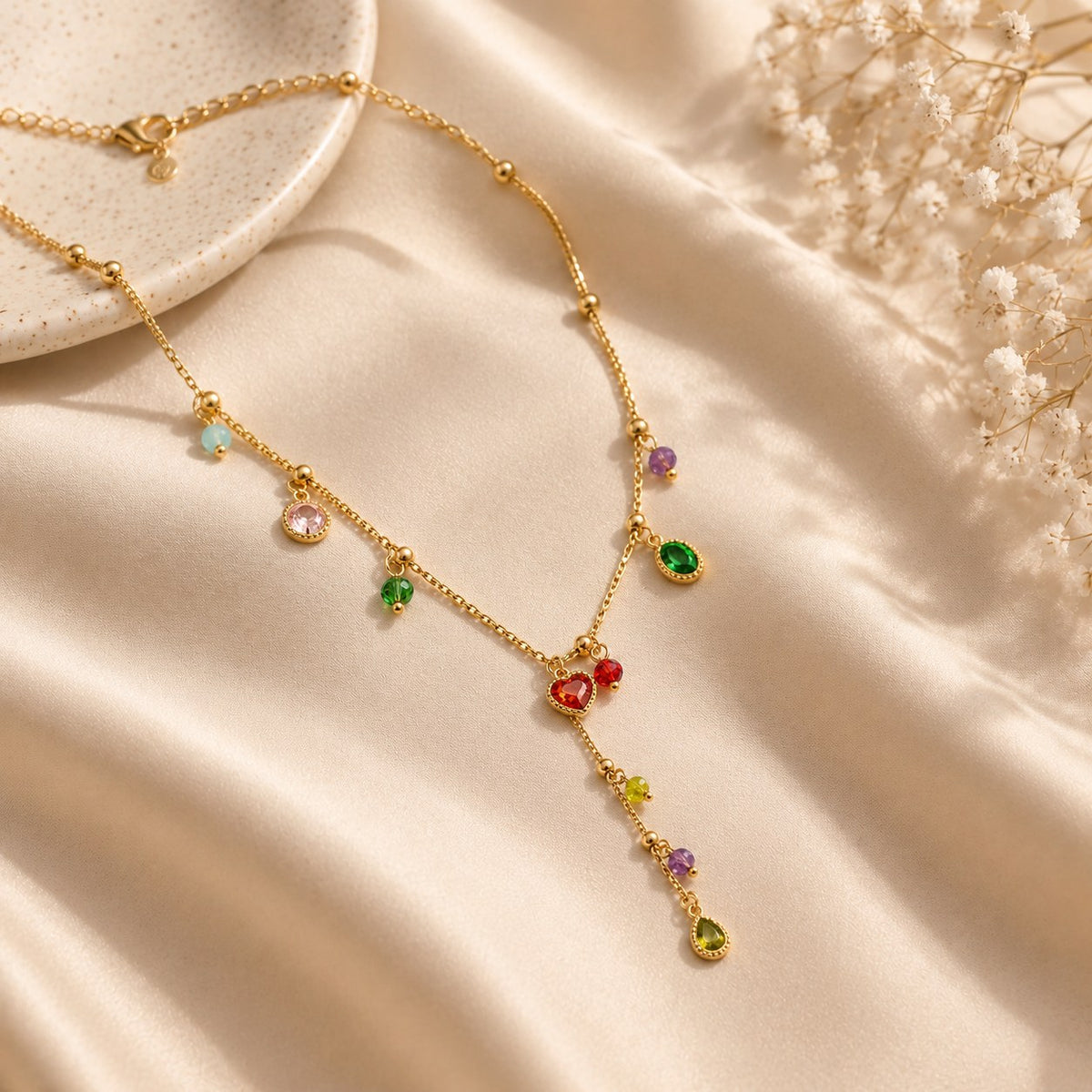 Jewel Cascade Gold Necklace Main image