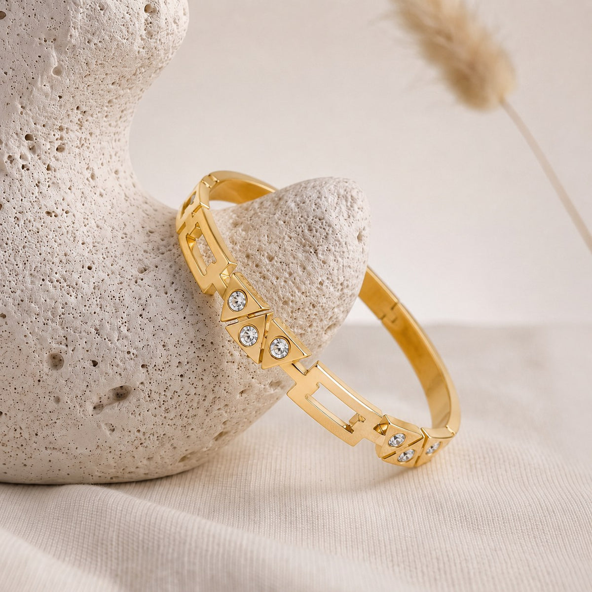 Vertex Gold Plated Bangle Main image