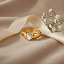 Opal Light Gold Ring