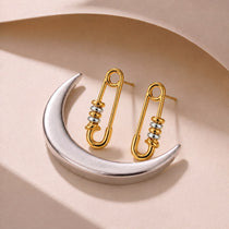 Cleo Pin Gold Earrings