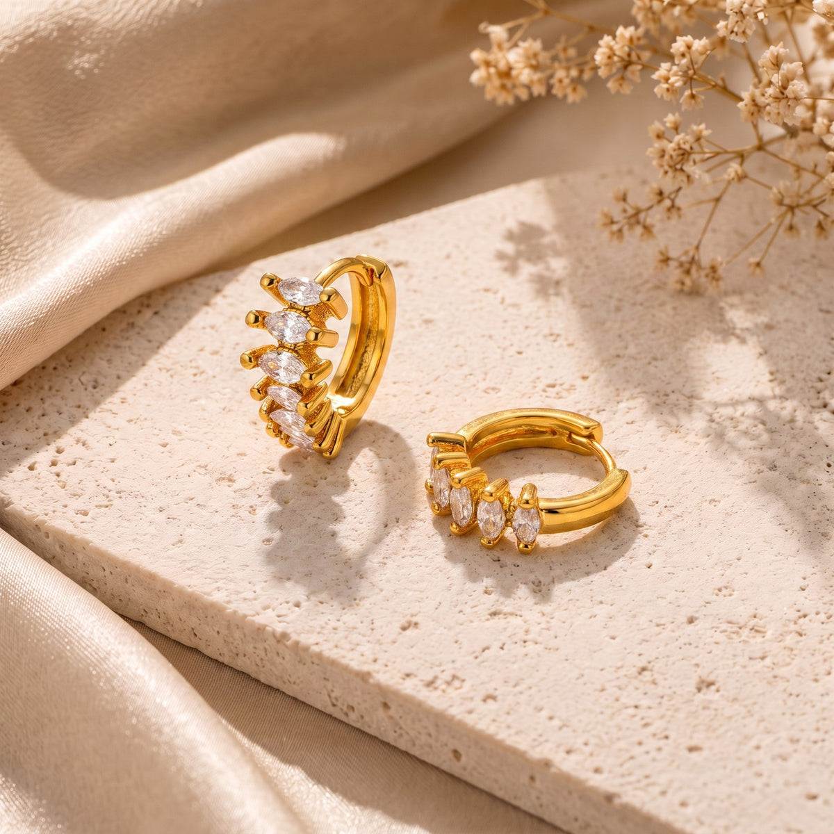 Imperial Diamond Huggie Earrings Main image