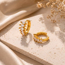 Imperial Diamond Huggie Earrings