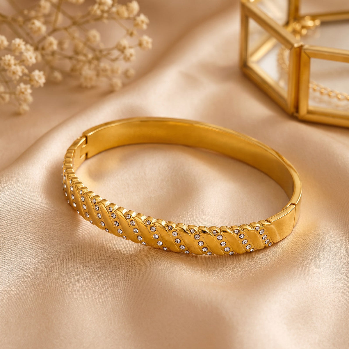 Weave Gold Plated Bangle Main image