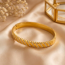 Weave Gold Plated Bangle