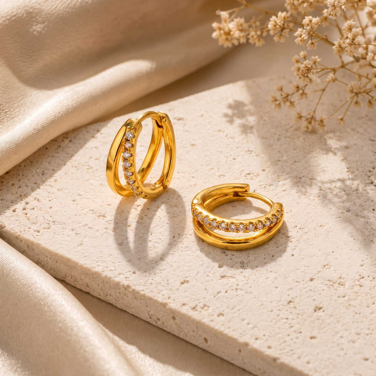 Whisper Gold Hoop Earrings Main image