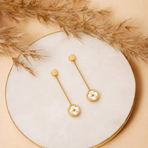 Snow Blossom Drop Earrings