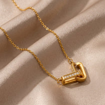 Interlock Gold Necklace