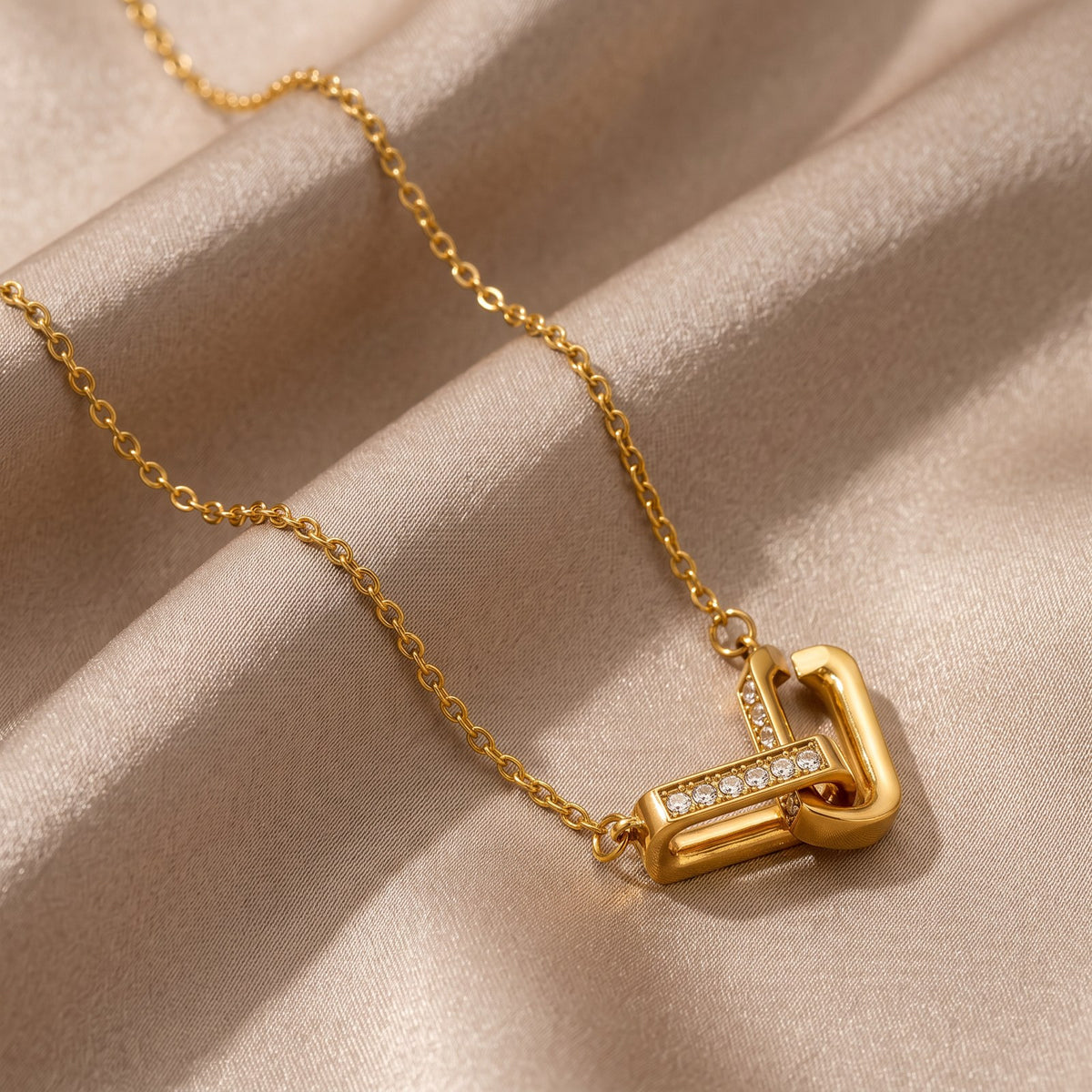 Interlock Gold Necklace