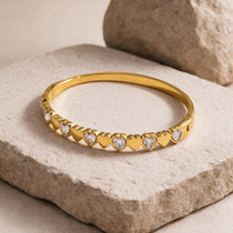 Belle Crystal Gold Bangle