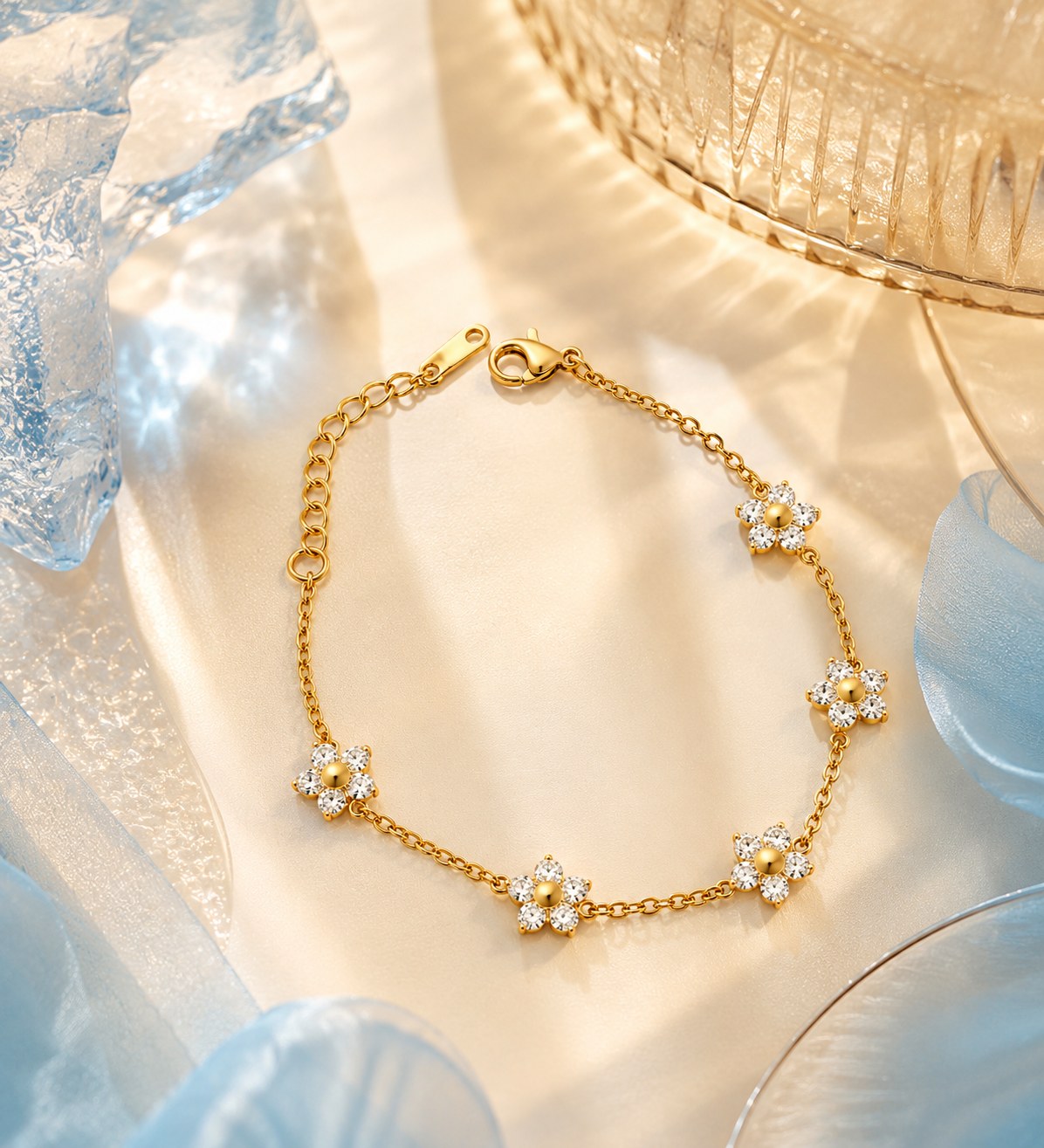 Petal Bloom Gold Bracelet Main image