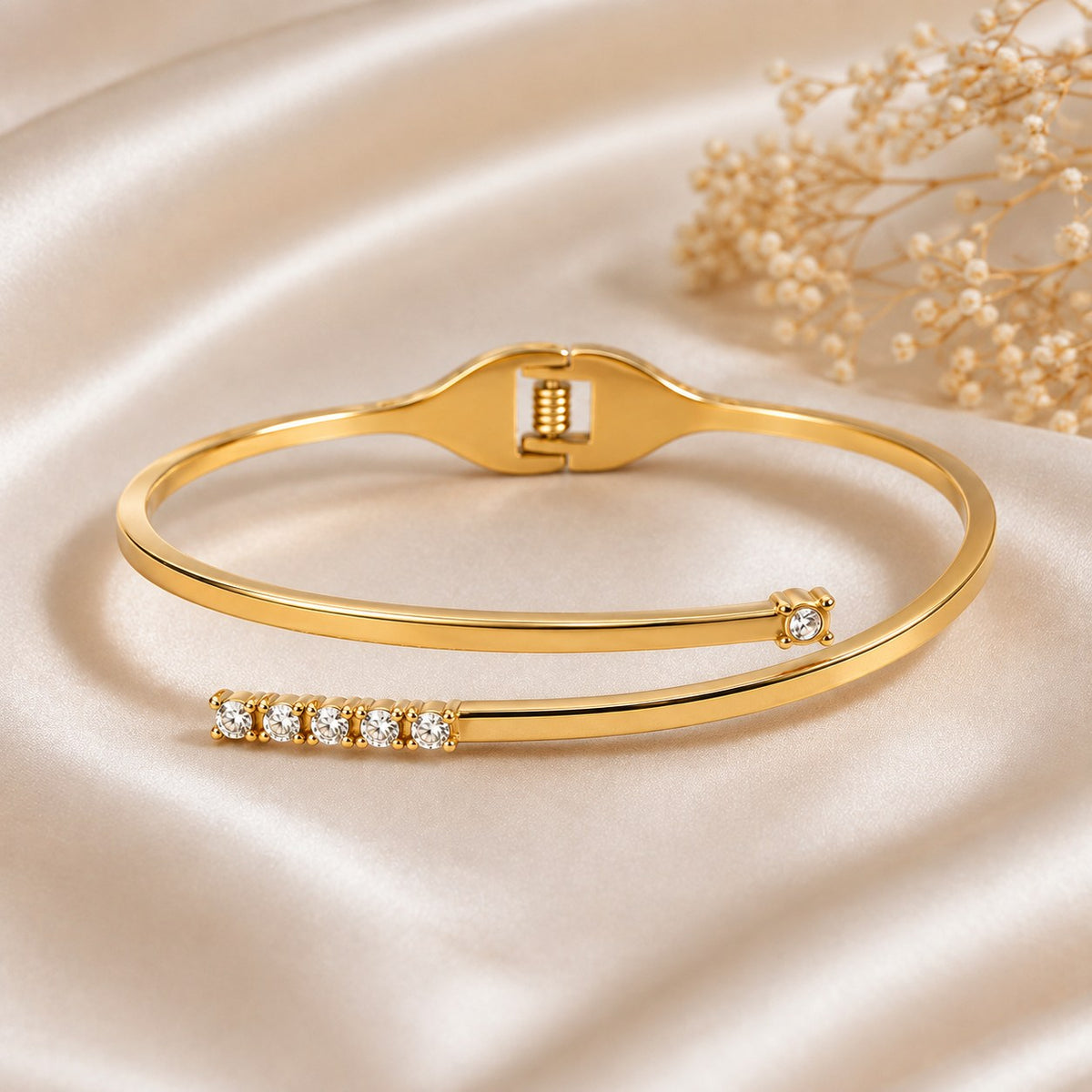 Two Point Gold Plated Bangle Main image
