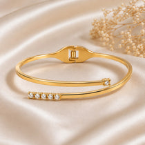 Two Point Gold Plated Bangle