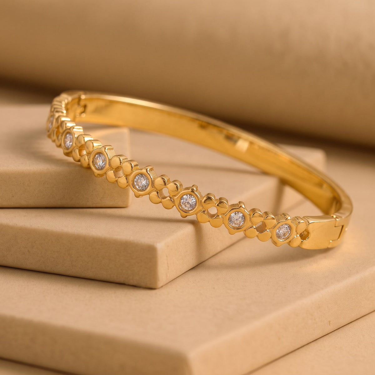 Daisy Gold Plated Bangle Main image