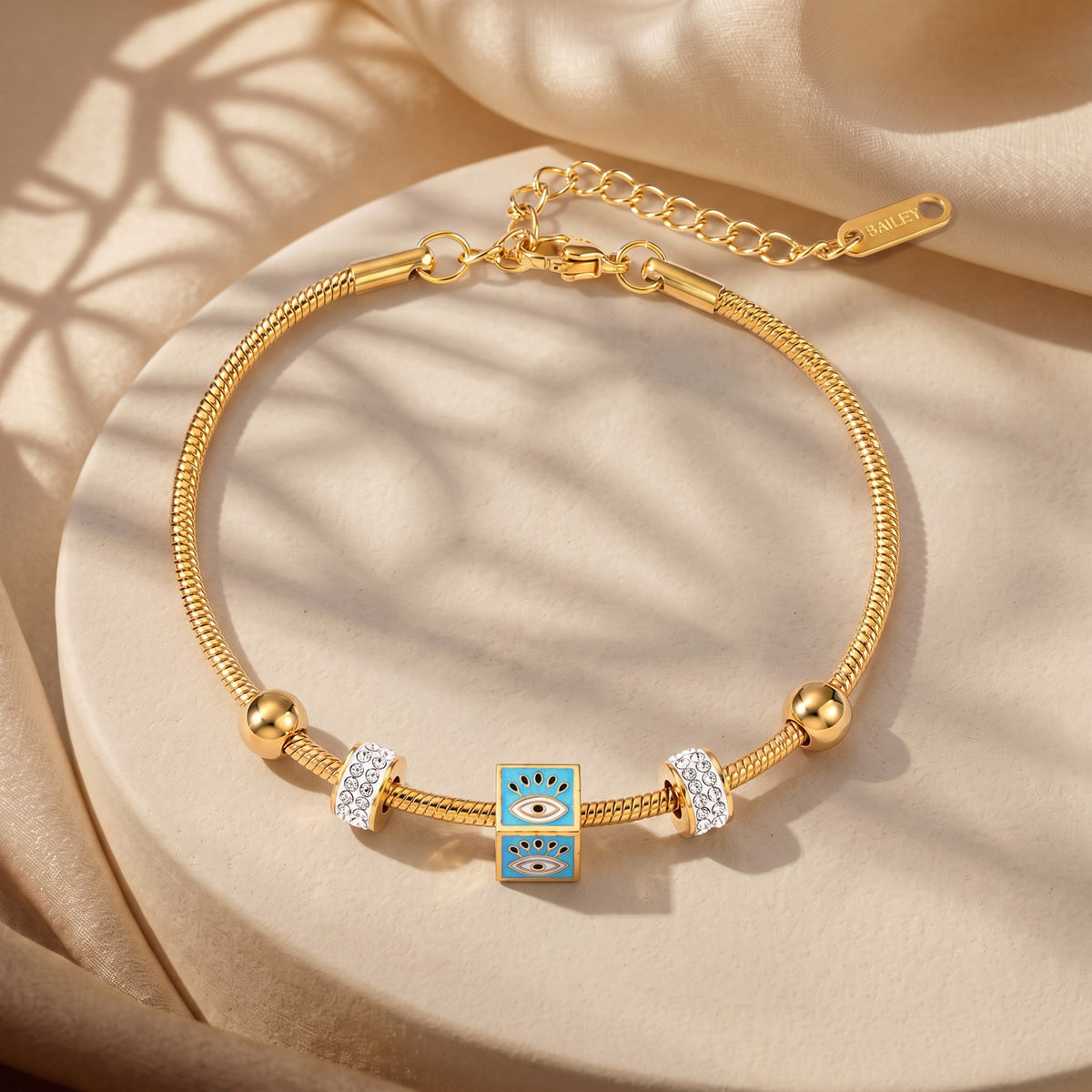 Evil Charms Gold Bracelet