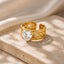Starlit Gold Heart Ring