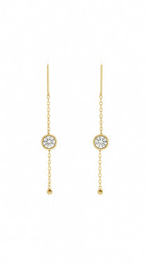 Trendy Sui Dhaga Gold Earrings