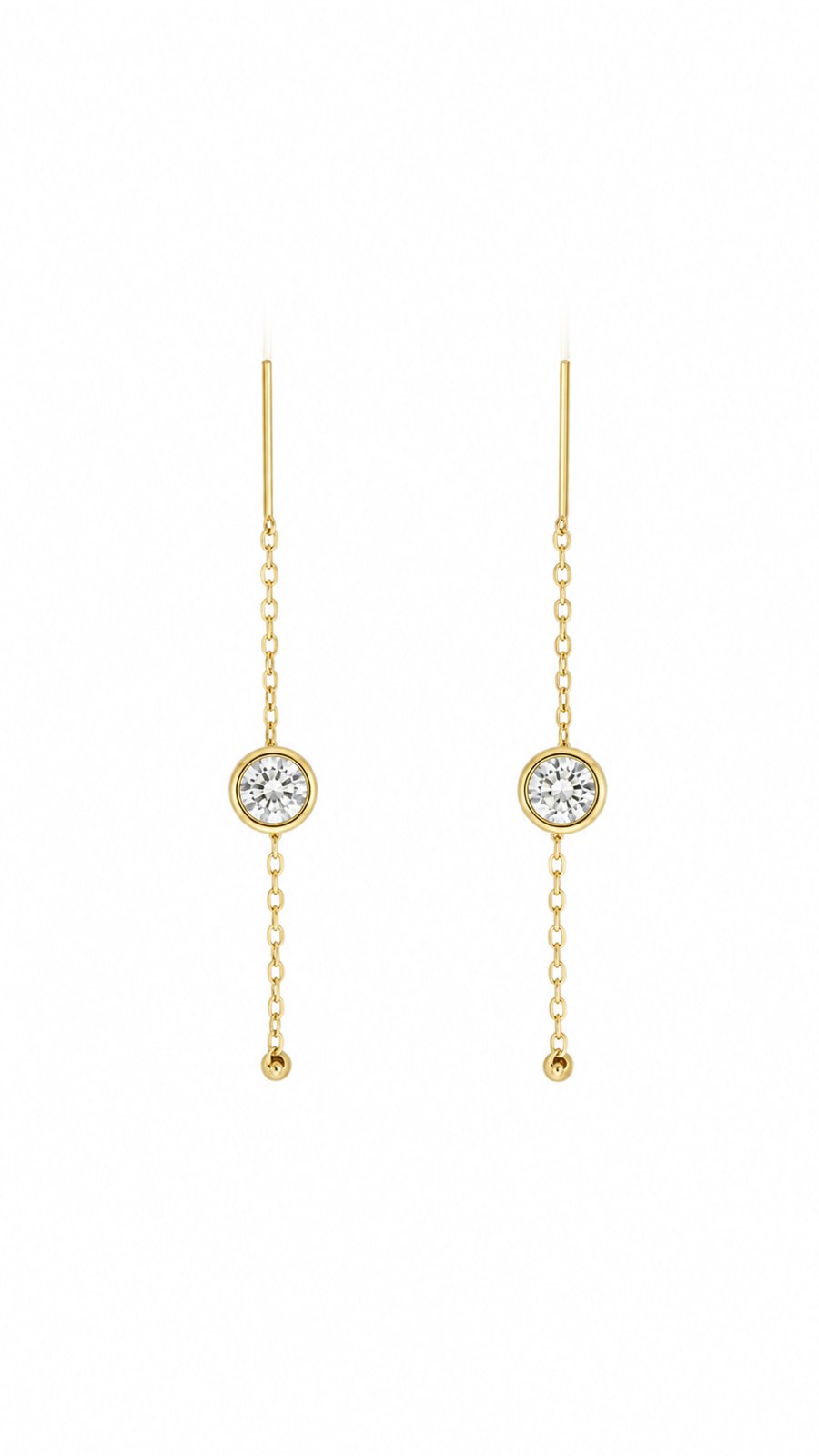 Trendy Sui Dhaga Gold Earrings