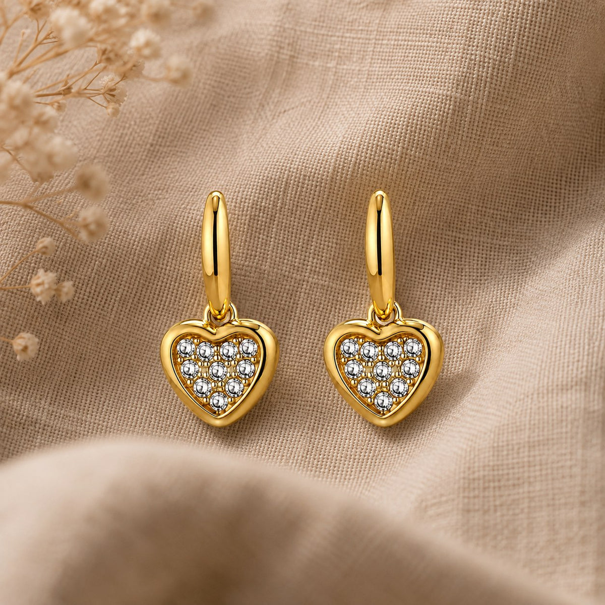 Adora Gold Heart Earrings Main image