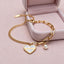 Pearl Whisper Gold Heart Bracelet