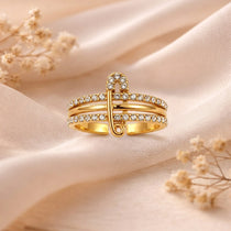 Safety Pin Gold Ring