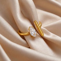 Contrast Gold Ring