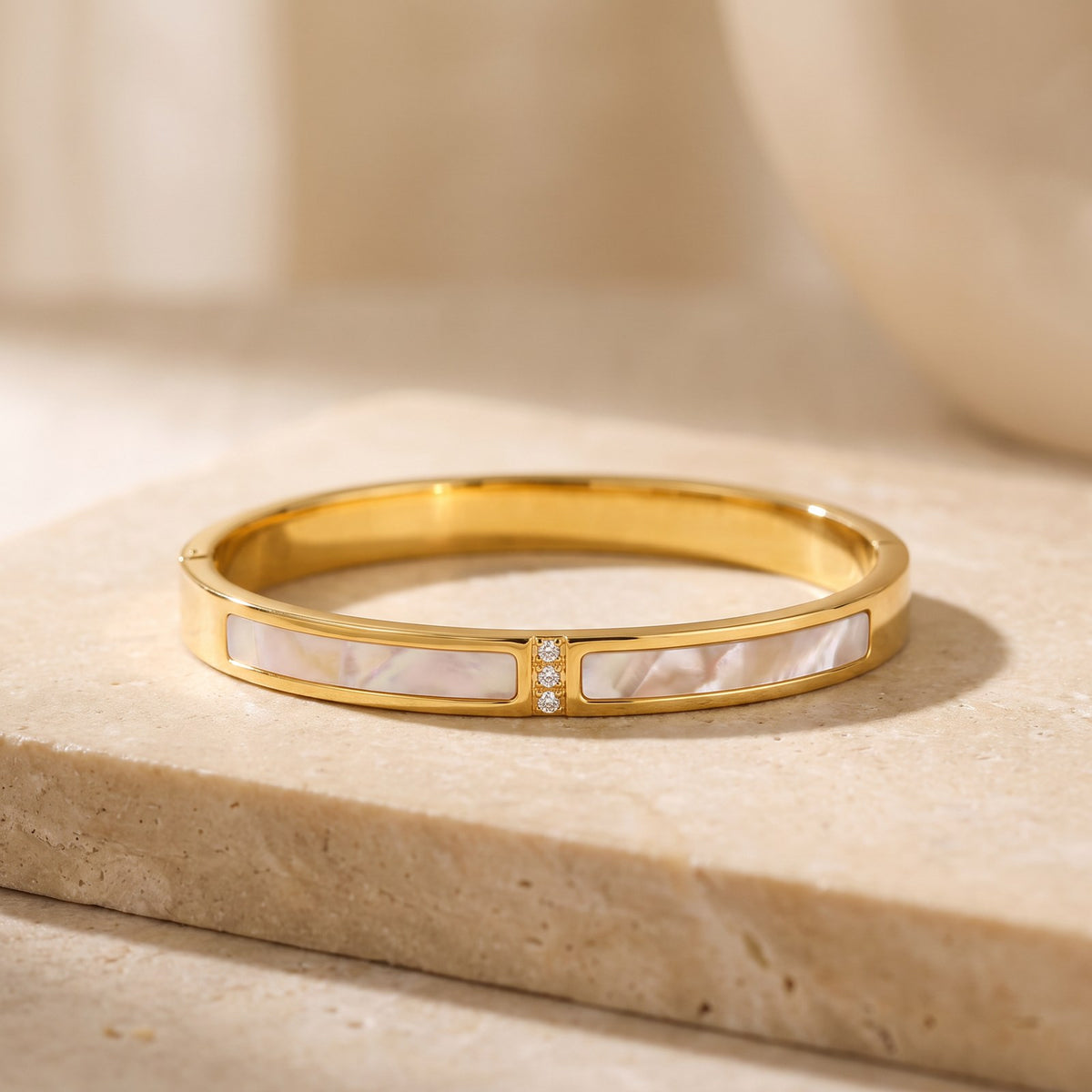 Ivory Gold Plated Bangle