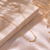 Opaline Glow Gold Necklace