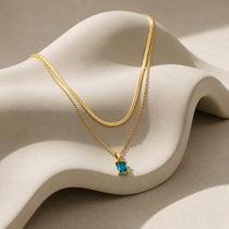 Aqua Royal Gold Necklace