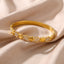 Fiora Gold Plated Bangle