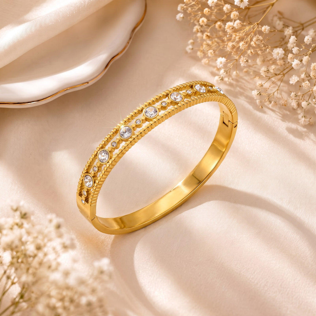 Celeste Gold  Halo Bangle Main image