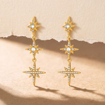 Astral Glow Gold Earrings