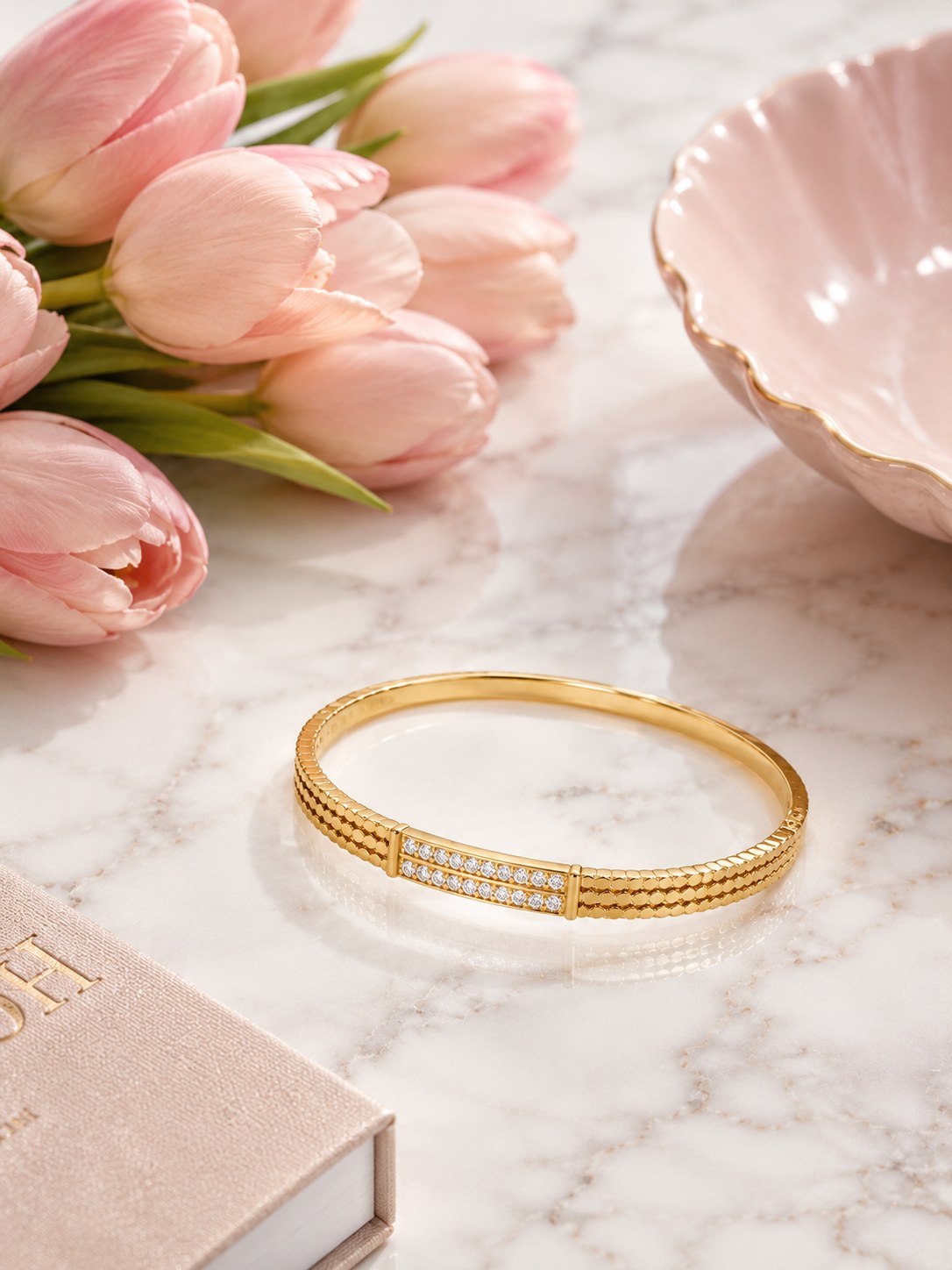 Serena Gold Plated Bangle Main image
