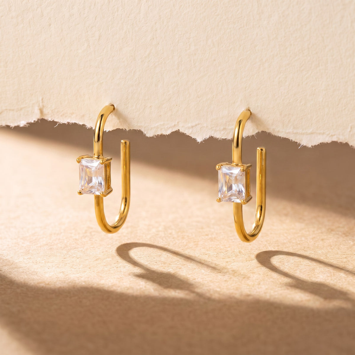 Nova Gold Statement Hoop Earrings Main image