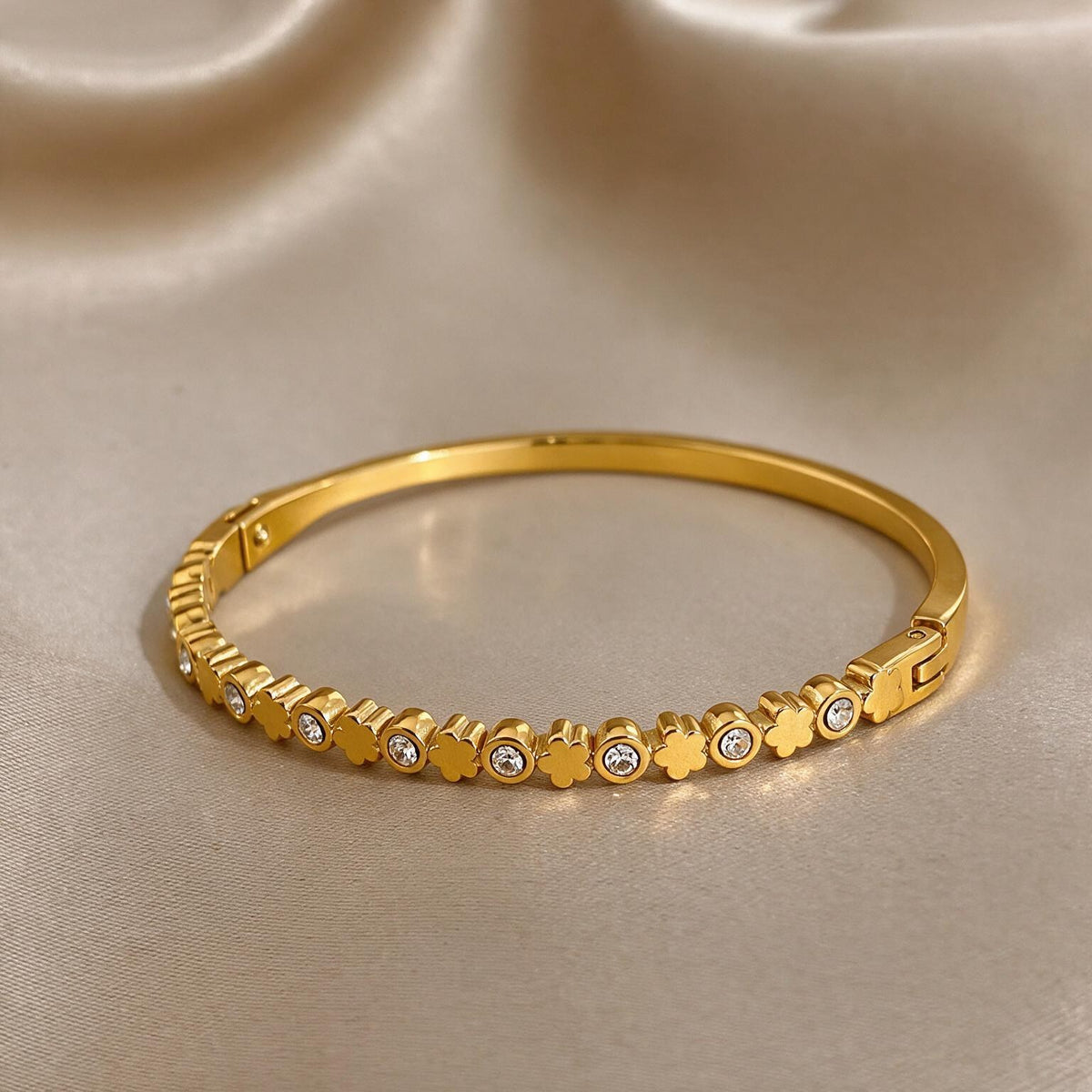 Capri Crystal  Gold Bangle