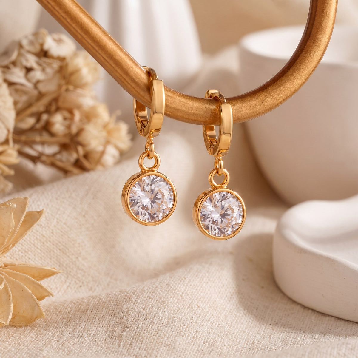 Icon Gold Huggie Earrings Main image