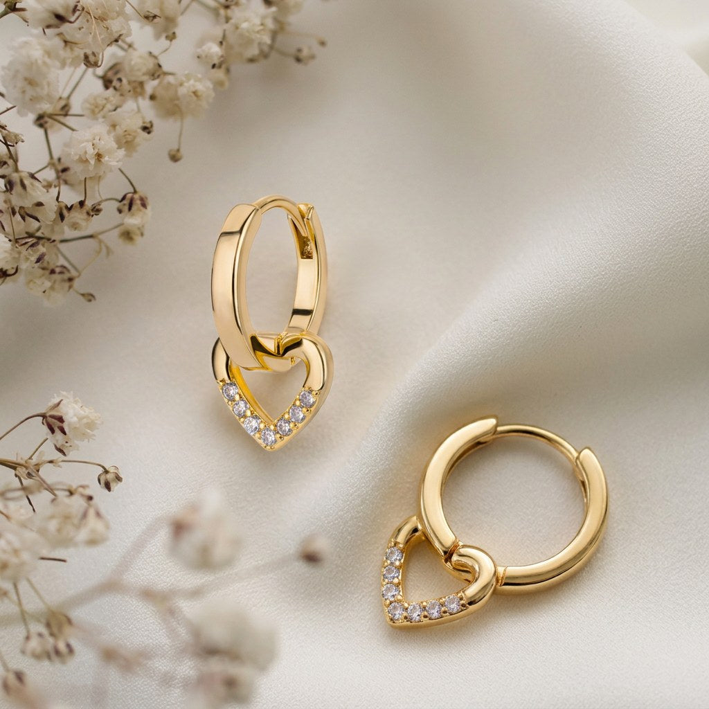 Simple Love Gold Hoop Earrings