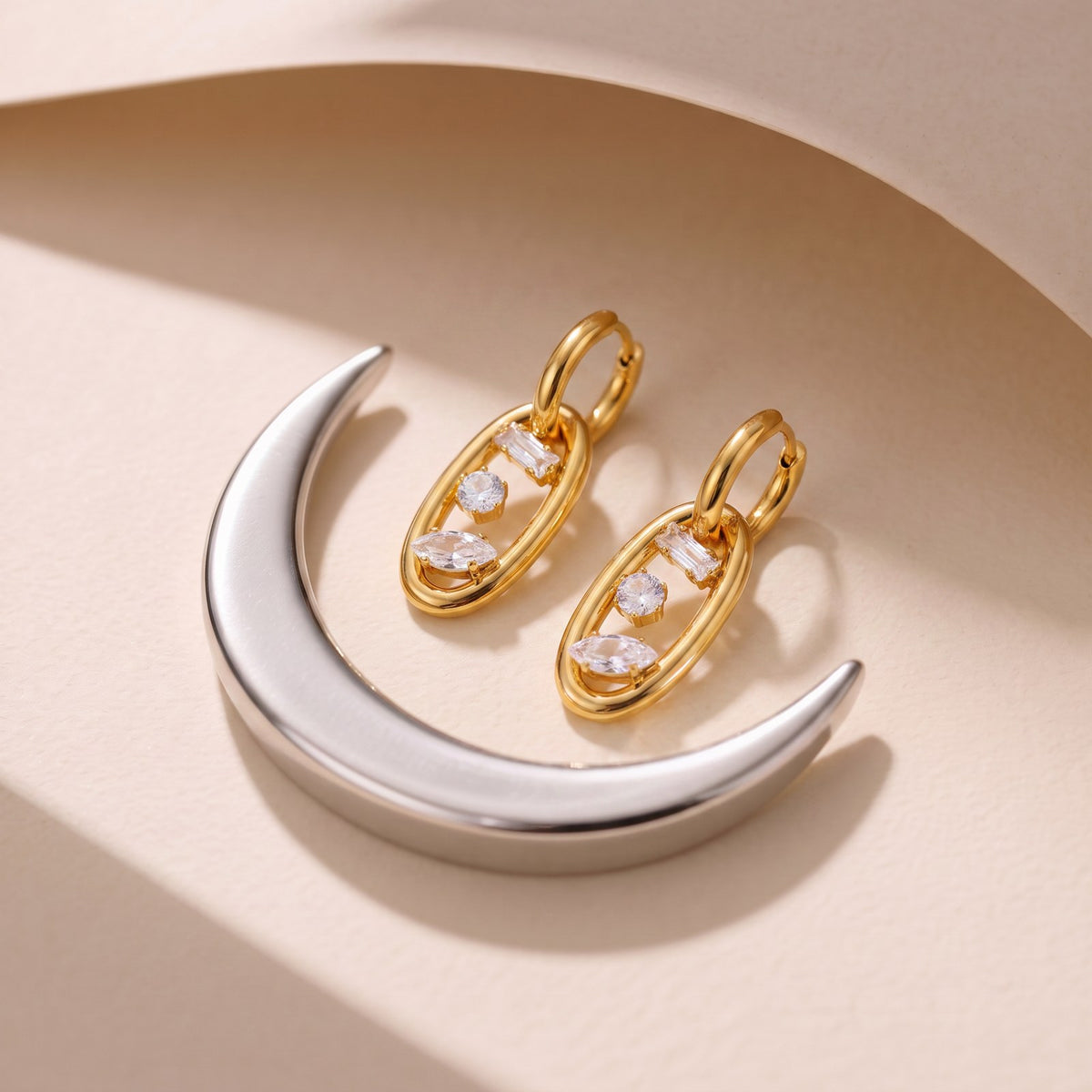 Floating Spark  Hoop Earrings Main image