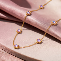 Iris Bloom Gold Necklace
