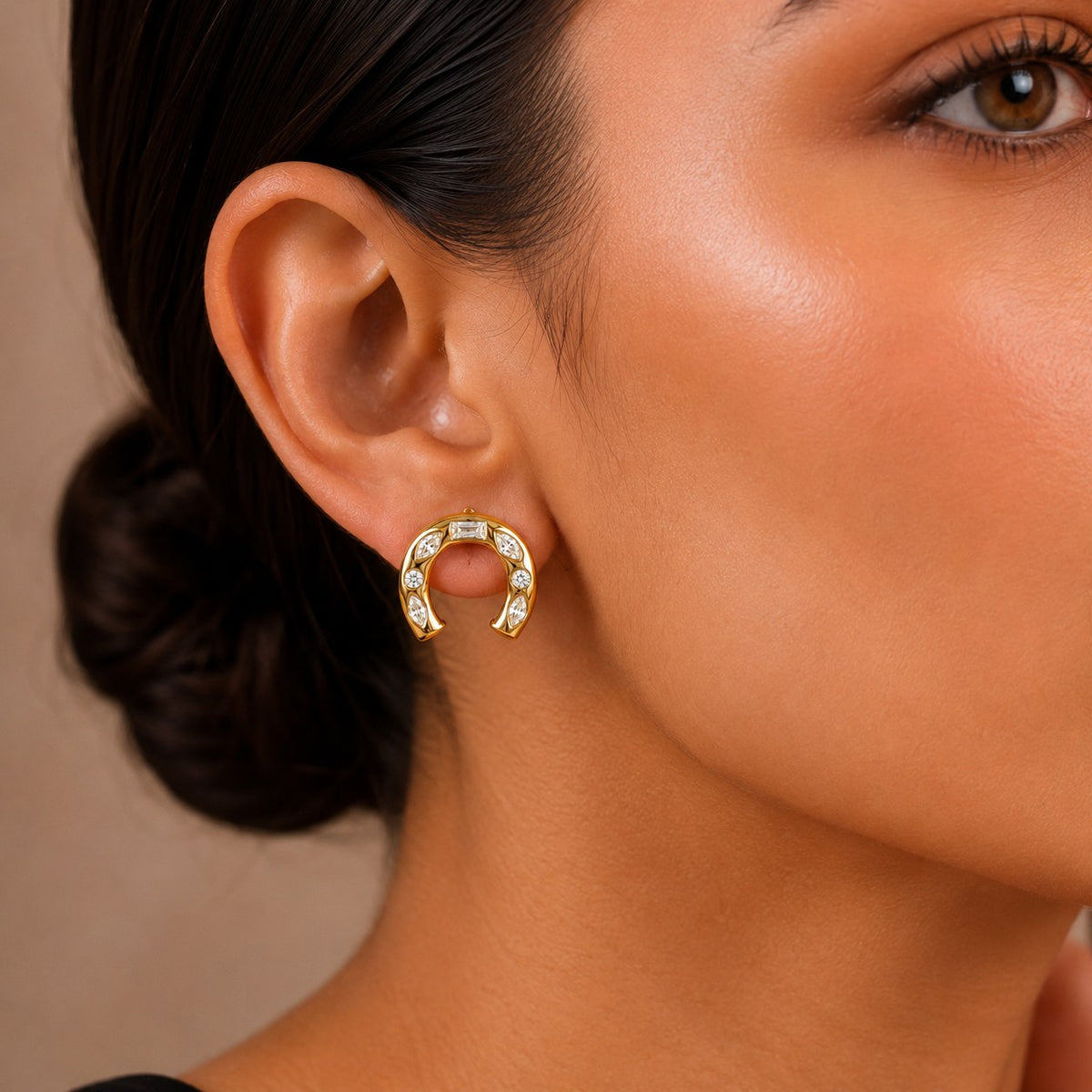Arc Gold Earrings