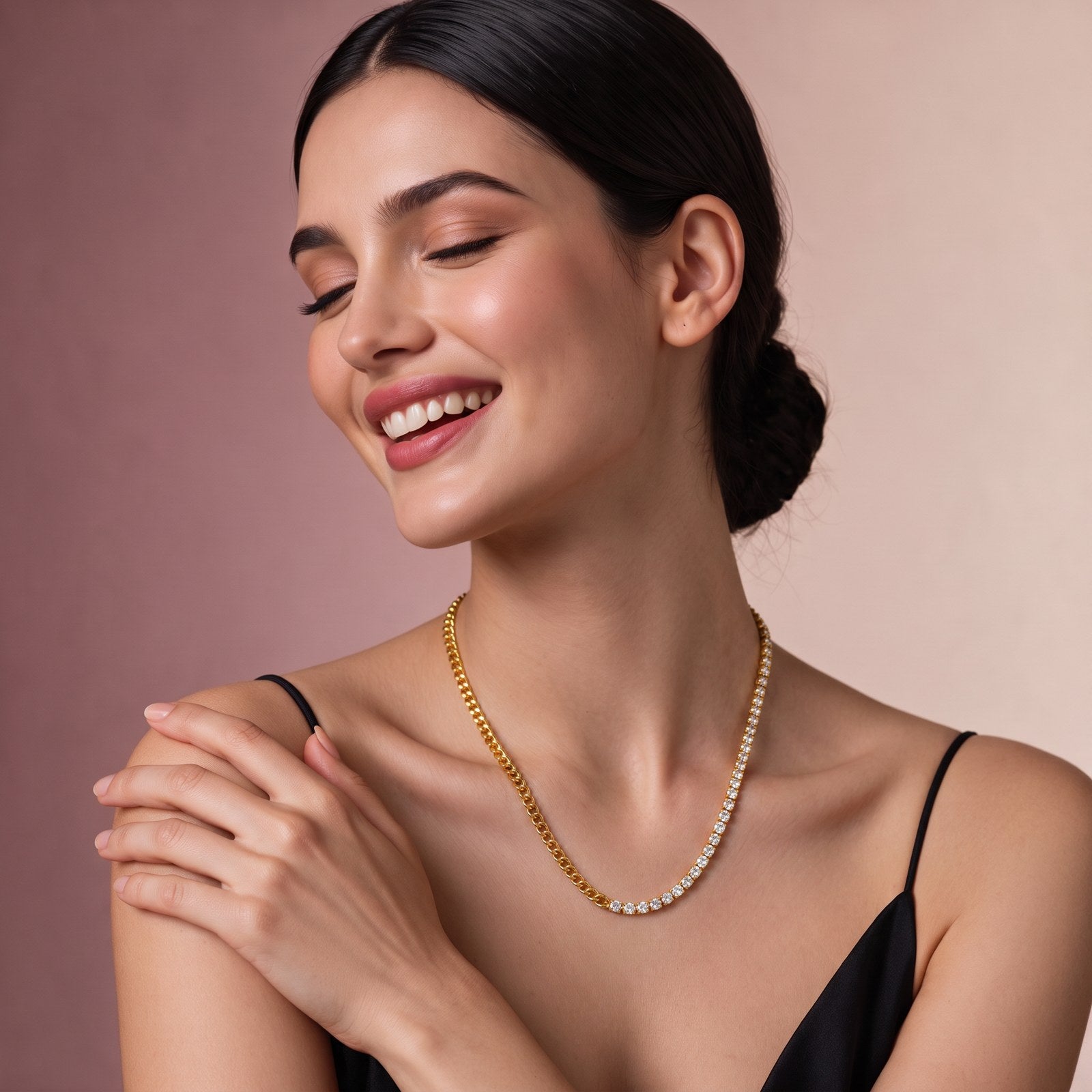 Duality Gold Necklace Secondary image