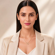 Halo Crystal Gold Necklace