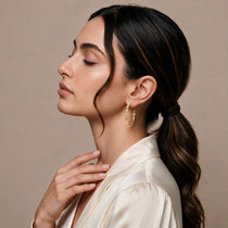 Spark Gold Hoop Earrings