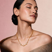 Opaline Glow Gold Necklace