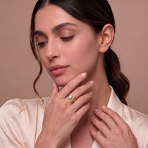 Contrast Gold Ring