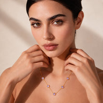 Lilac Bloom Gold Necklace