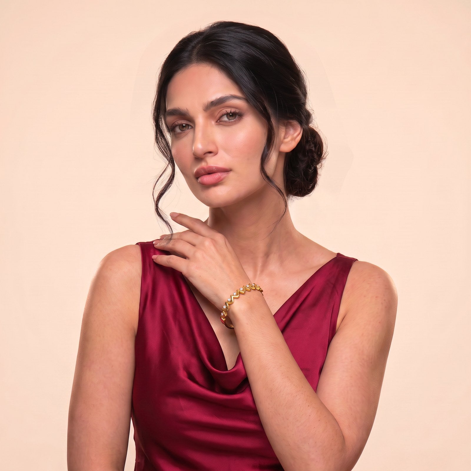 Ziva Gold Plated Bangle Secondary image