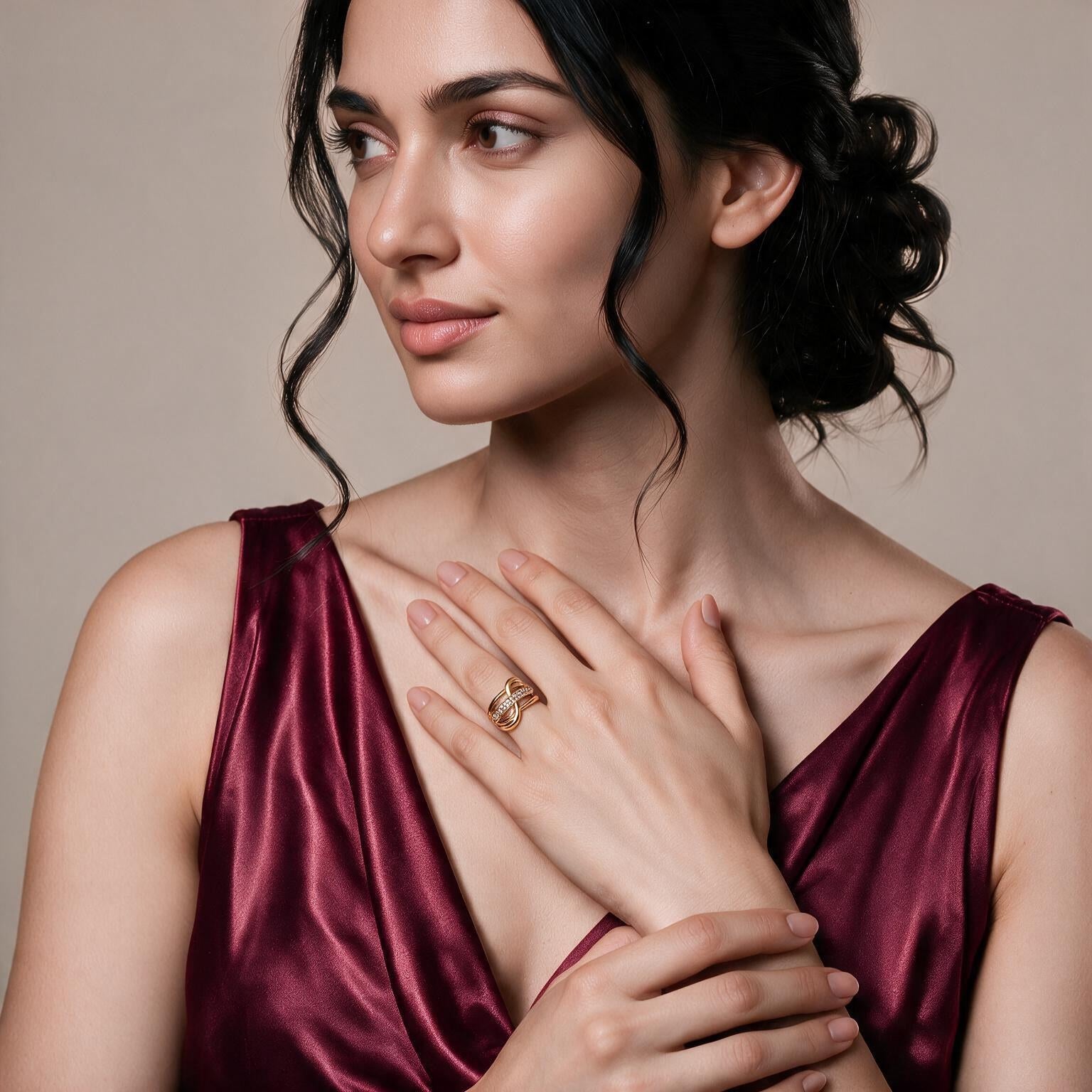 Grace Interlace Gold Ring Secondary image