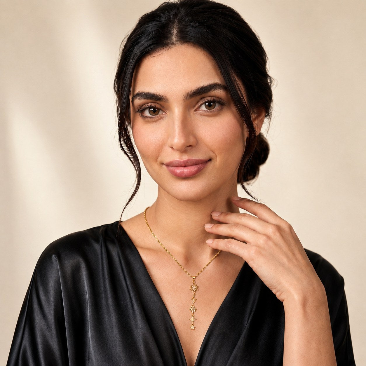 Palm Gold Necklace Secondary image