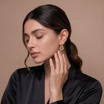 Clover Hoops Gold Earrings